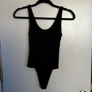 Babaton soft ribbed scoop neck bodysuit